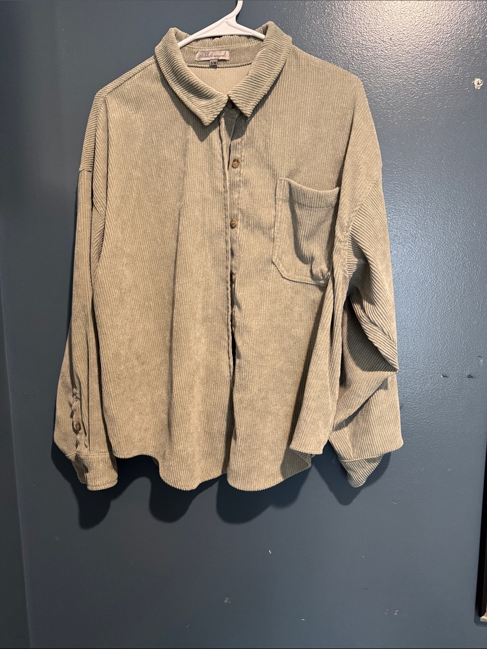 Wishlist Olive Corduroy Button-Up Jacket